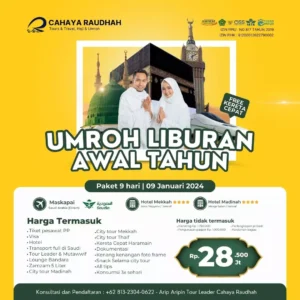 Umroh Liburan Awal Tahun 9 Januari 2024