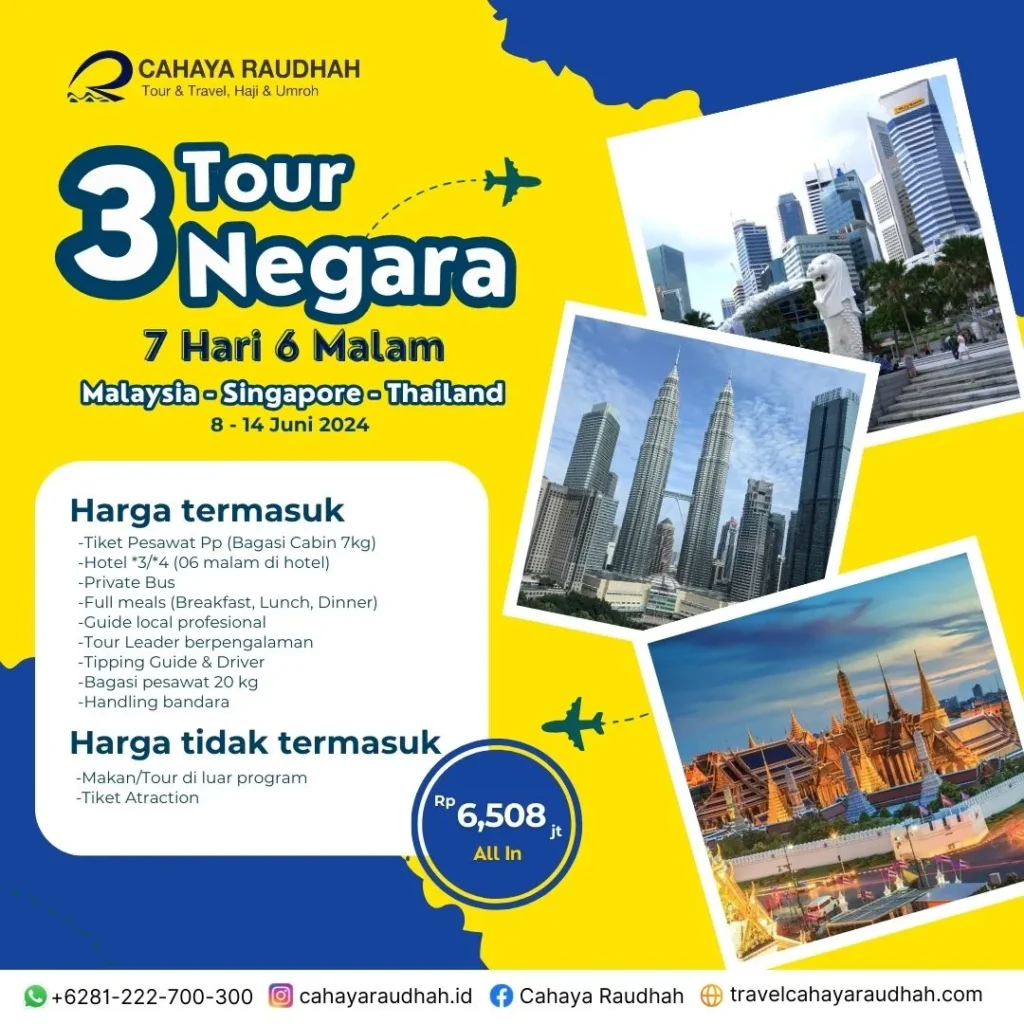 program tour 3 negara