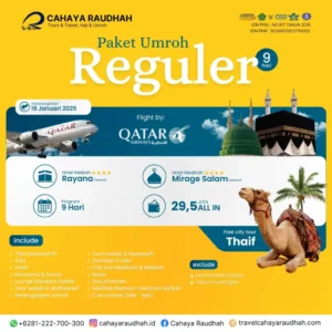 Paket Umroh 19 Januari 2025 - Cahaya Raudhah - travelcahayarudhah.com