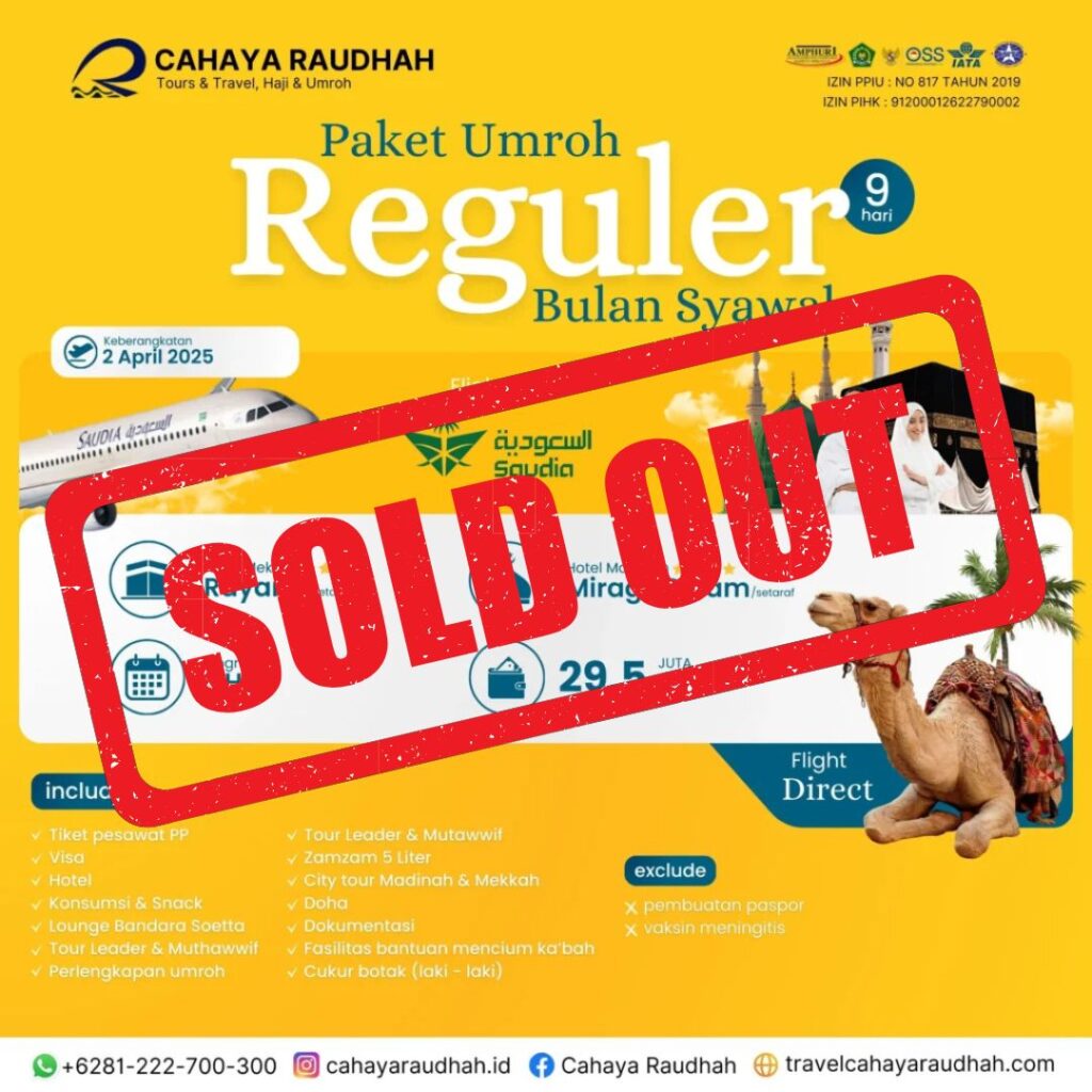 Paket Umroh 2 April Soldout | Cahaya Raudhah | Travel Umroh | Travel haji