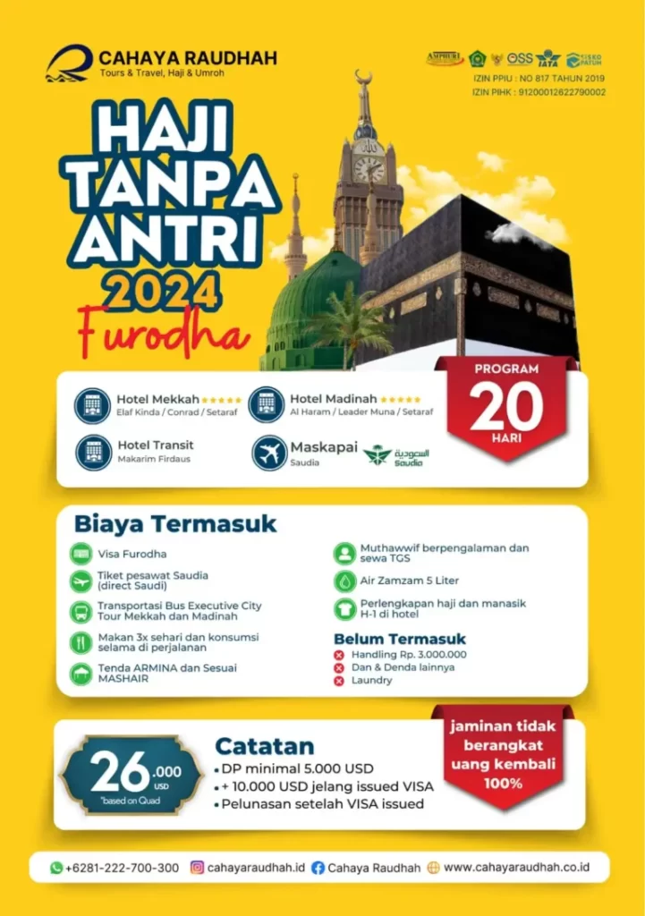 Paket Haji Travel Umroh dan Haji Purwokerto banyumas Cahaya Raudhah