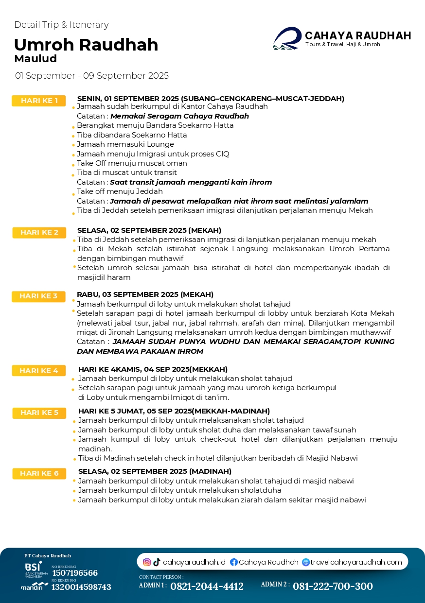 Umroh 1 September 2025 | Travel Umroh | Travel Haji