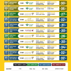 Update seat Umroh 23 April 2025 Cahaya Raudhah | Travel Haji | Travel Umroh