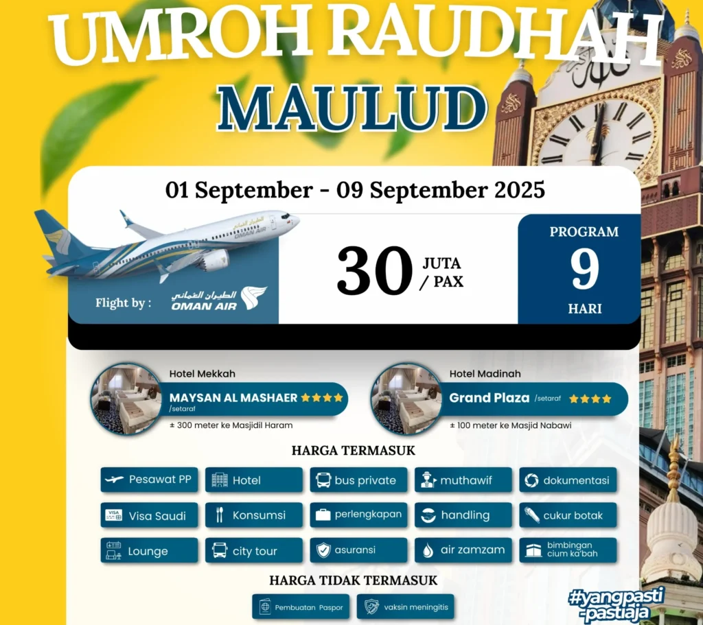 Umroh 1 September 2025 | Travel Umroh | Travel Haji