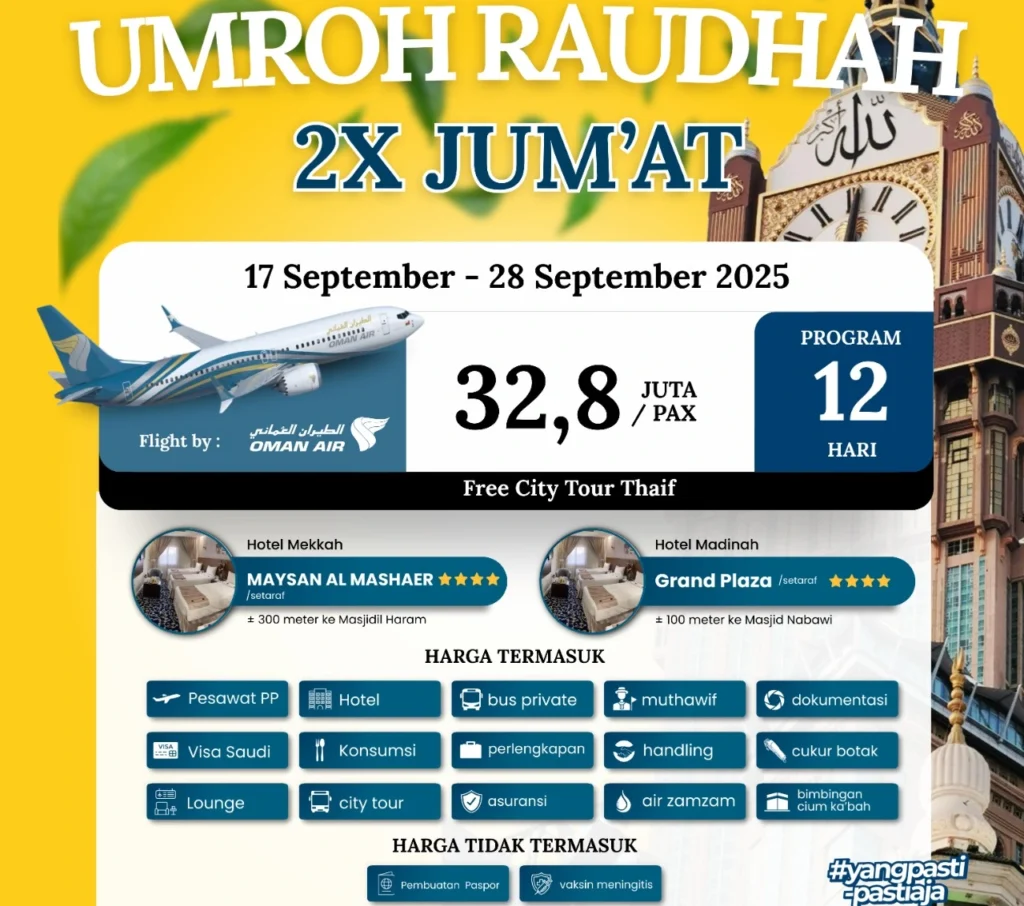 paket umroh 17 September 2025 | Travel Umroh | Cahaya Raudhah