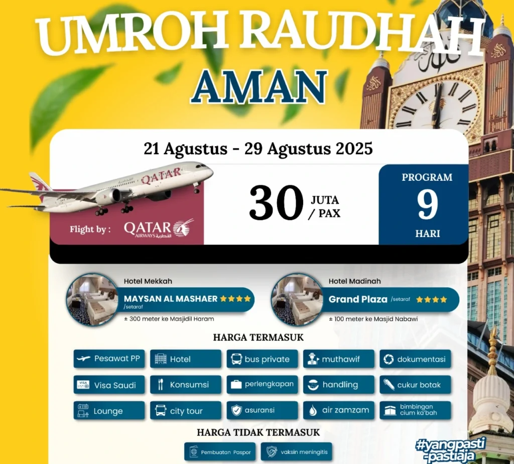 Paket Umroh 21 Agustus 2025 | Travel Umroh | Travel haji