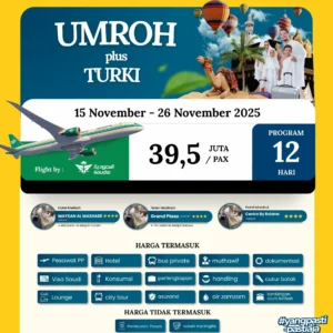 Paket Umroh Plus Turki 15 November 2025 | Travel Umroh | Cahaya Raudhah | Travel haji