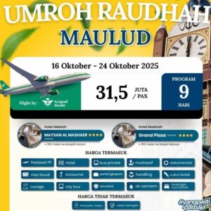Paket Umroh 16 Oktober 2025 | Travel Umroh | Travel haji