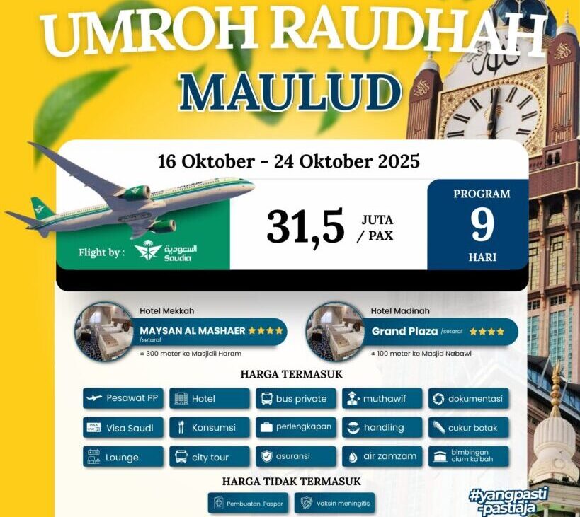 Paket Umroh 16 Oktober 2025 | Travel Umroh | Travel haji