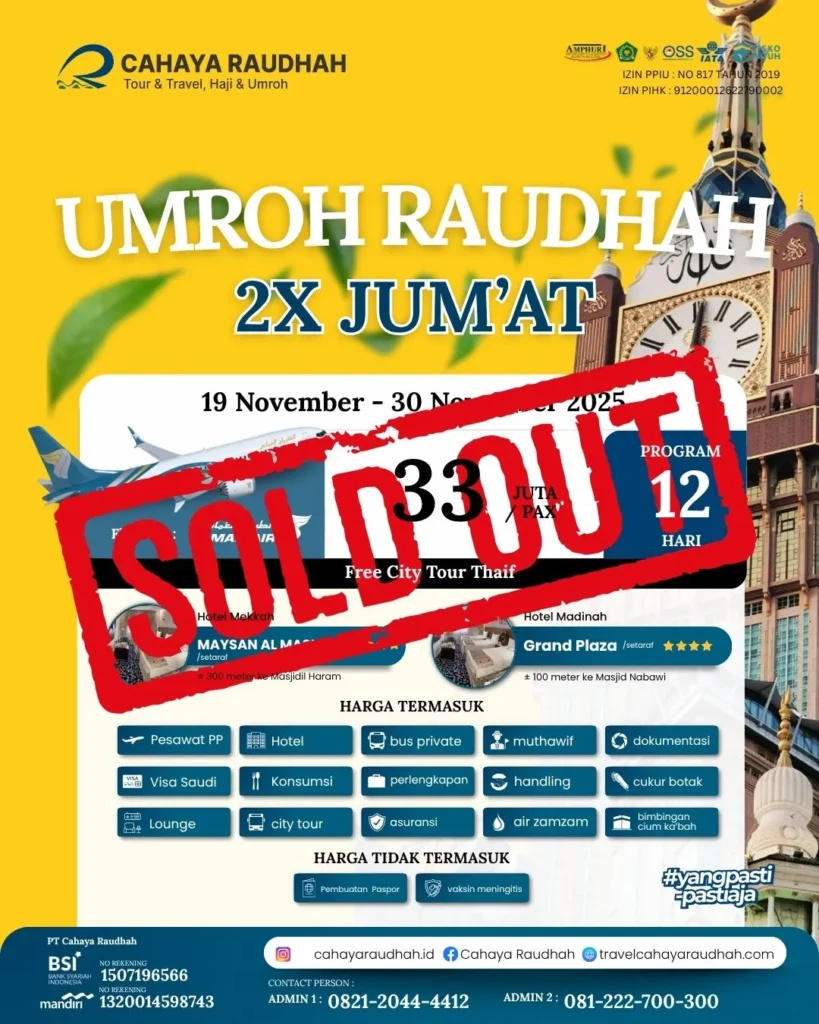 Paket Umroh 19 November Sold Out