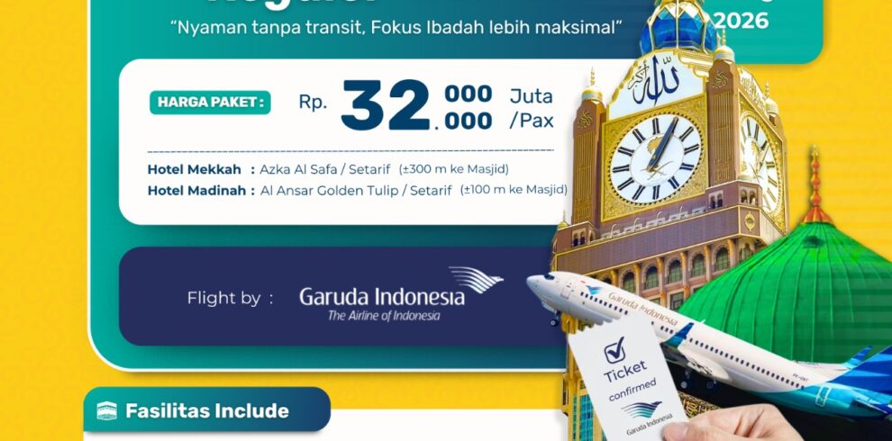 Paket Umroh 10 Agustus 2026 Bintang 4 Cahaya raudhah Tour and Travel haji & Umroh